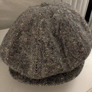 Arlin Medium Flatcap,  Cap, Grey Tweed